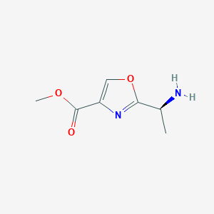 molecular formula C7H10N2O3 B13523170 Methyl 2-[(1S)-1-aminoethyl]-1,3-oxazole-4-carboxylate 