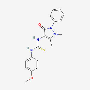 4-((((4-Methoxyphenyl)amino)thioxomethyl)amino)-2,3-dimethyl-1-phenyl-3-pyrazolin-5-one