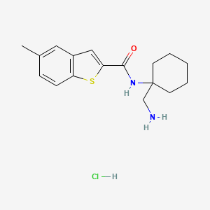 molecular formula C17H23ClN2OS B13523357 N-(1-(Aminomethyl)cyclohexyl)-5-methylbenzo[b]thiophene-2-carboxamide hydrochloride 