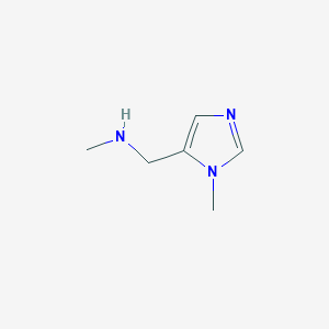 molecular formula C6H11N3 B1352360 N-Methyl-N-[(1-methyl-1H-imidazol-5-yl)methyl]amine CAS No. 384821-19-6