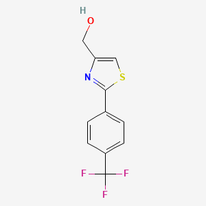 molecular formula C11H8F3NOS B1352362 [2-[4-(Trifluoromethyl)phenyl]-1,3-thiazol-4-yl]methanol CAS No. 857284-25-4