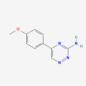 molecular formula C10H10N4O B1352371 5-(4-Methoxyphenyl)-1,2,4-triazin-3-amine CAS No. 65943-31-9