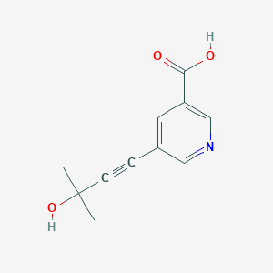 molecular formula C11H11NO3 B1352373 5-(3-羟基-3-甲基丁-1-炔基)烟酸 CAS No. 886505-83-5