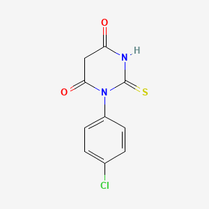 molecular formula C10H7ClN2O2S B1352382 1-(4-chlorophenyl)-2-sulfanylidene-1,3-diazinane-4,6-dione CAS No. 28921-30-4