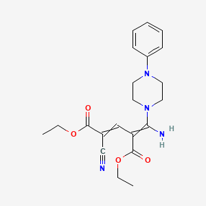Diethyl 4-[amino-(4-phenylpiperazin-1-yl)methylidene]-2-cyanopent-2-enedioate