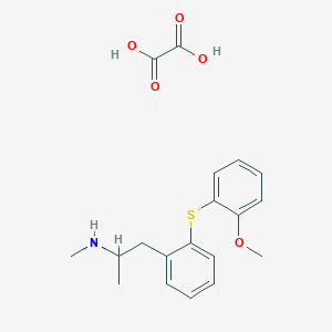 molecular formula C19H23NO5S B135243 N-Methyl-1-(2-(2-methoxyphenylthio)phenyl)-2-propylamine oxalate CAS No. 128959-23-9