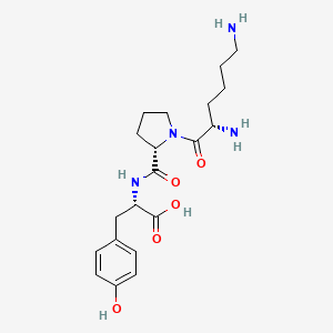 (2S)-2-[[(2S)-1-[(2S)-2,6-diaminohexanoyl]pyrrolidine-2-carbonyl]amino]-3-(4-hydroxyphenyl)propanoic acid