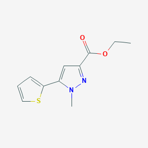 molecular formula C11H12N2O2S B1352456 Ethyl 1-methyl-5-thien-2-yl-1H-pyrazole-3-carboxylate CAS No. 868755-60-6
