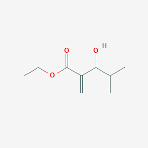 molecular formula C9H16O3 B135246 Ethyl 3-hydroxy-4-methyl-2-methylidenepentanoate CAS No. 135638-64-1