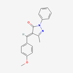 (4E)-4-(4-methoxybenzylidene)-5-methyl-2-phenyl-2,4-dihydro-3H-pyrazol-3-one