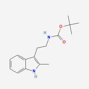 molecular formula C16H22N2O2 B1352507 tert-butyl N-[2-(2-methyl-1H-indol-3-yl)ethyl]carbamate CAS No. 910442-99-8
