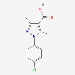 molecular formula C12H11ClN2O2 B1352516 1-(4-chlorophenyl)-3,5-dimethyl-1H-pyrazole-4-carboxylic acid CAS No. 113808-87-0