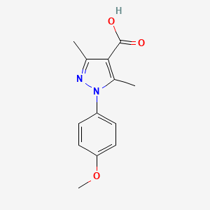 molecular formula C13H14N2O3 B1352517 1-(4-methoxyphenyl)-3,5-dimethyl-1H-pyrazole-4-carboxylic acid CAS No. 1001779-87-8