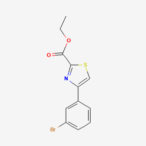 molecular formula C12H10BrNO2S B1352520 Ethyl 4-(3-bromophenyl)-1,3-thiazole-2-carboxylate CAS No. 871673-11-9
