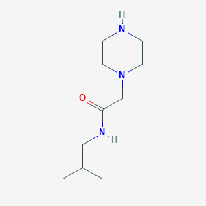 molecular formula C10H21N3O B1352542 N-isobutyl-2-piperazin-1-ylacetamide CAS No. 89433-47-6