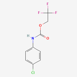molecular formula C9H7ClF3NO2 B1352545 2,2,2-Trifluoroethyl 4-chlorophenylcarbamate CAS No. 782-94-5