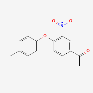 molecular formula C15H13NO4 B1352562 1-[4-(4-Methylphenoxy)-3-nitrophenyl]ethanone 