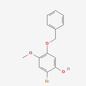 molecular formula C14H13BrO3 B1352590 5-(Benzyloxy)-2-bromo-4-methoxyphenol CAS No. 524713-42-6