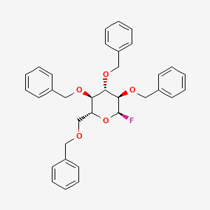 molecular formula C34H35FO5 B1352592 2,3,4,6-Tetra-O-benzyl-alpha-D-glucopyranosyl Fluoride CAS No. 89025-46-7