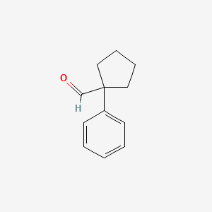 molecular formula C12H14O B1352595 1-Phenylcyclopentanecarbaldehyde CAS No. 21573-69-3