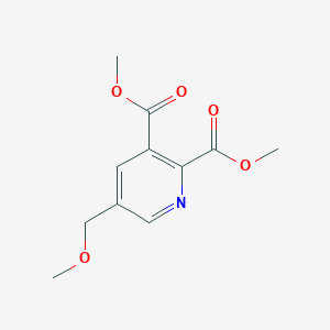 molecular formula C11H13NO5 B1352600 2,3-Pyridinedicarboxylic acid, 5-(methoxymethyl)-, dimethyl ester CAS No. 139123-56-1