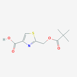 molecular formula C10H13NO4S B1352601 2-(2,2-Dimethyl-propionyloxymethyl)-thiazole-4-carboxylic acid CAS No. 221322-07-2