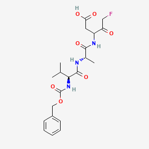 molecular formula C21H28FN3O7 B1352602 benzyloxycarbonyl-Val-Ala-DL-Asp-fluoromethylketone CAS No. 220644-02-0