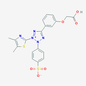 molecular formula C20H17N5O6S2 B135261 3-(4,5-Dimethylthiazol-2-yl)-5-(3-carboxymethoxyphenyl)-2-(4-sulfophenyl)-2H-tetrazolium CAS No. 138169-43-4