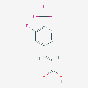 molecular formula C10H6F4O2 B1352610 3-氟-4-(三氟甲基)肉桂酸 CAS No. 231291-13-7