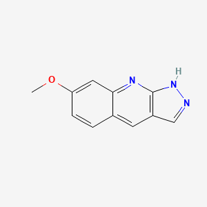 molecular formula C11H9N3O B13526109 7-methoxy-1H-pyrazolo[3,4-b]quinoline 