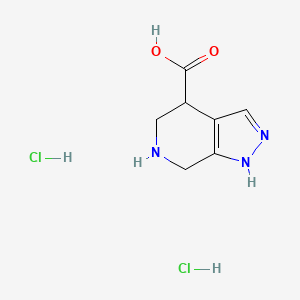 molecular formula C7H11Cl2N3O2 B13526258 1H,4H,5H,6H,7H-pyrazolo[3,4-c]pyridine-4-carboxylicaciddihydrochloride 