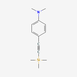 molecular formula C13H19NSi B1352650 N,N-Dimethyl-4-((trimethylsilyl)ethynyl)aniline CAS No. 40230-97-5