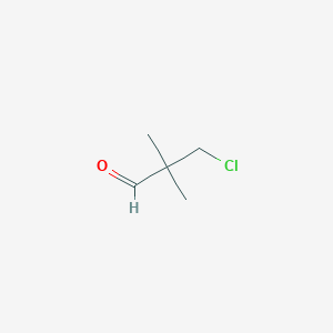 molecular formula C5H9ClO B1352662 3-Chloro-2,2-dimethylpropanal CAS No. 13401-57-5