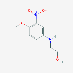 molecular formula C9H12N2O4 B135267 2-((4-甲氧基-3-硝基苯基)氨基)乙醇 CAS No. 125418-72-6