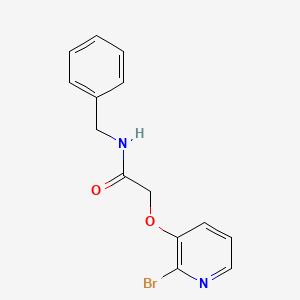 molecular formula C14H13BrN2O2 B1352672 N-苄基-2-[(2-溴吡啶-3-基)氧基]乙酰胺 CAS No. 596808-00-3