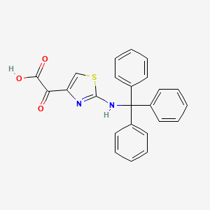 molecular formula C24H18N2O3S B1352673 2-Oxo-2-(2-(tritylamino)thiazol-4-yl)acetic acid CAS No. 68363-44-0