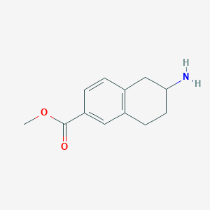molecular formula C12H15NO2 B13526848 Methyl 6-amino-5,6,7,8-tetrahydronaphthalene-2-carboxylate 