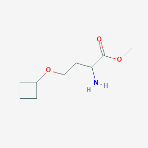 molecular formula C9H17NO3 B13526856 Methyl o-cyclobutylhomoserinate 