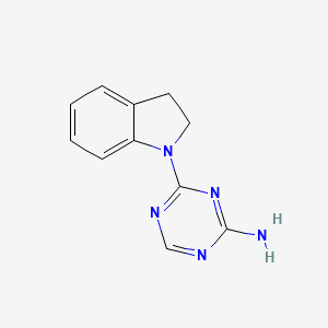 molecular formula C11H11N5 B1352689 4-(2,3-dihydro-1H-indol-1-yl)-1,3,5-triazin-2-amine CAS No. 879615-84-6