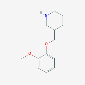 molecular formula C13H19NO2 B1352705 3-(2-甲氧基苯氧甲基)-哌啶 CAS No. 614731-31-6