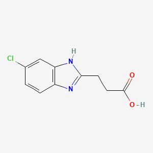molecular formula C10H9ClN2O2 B1352707 3-(6-Chloro-1H-benzoimidazol-2-yl)-propionic acid CAS No. 82138-56-5