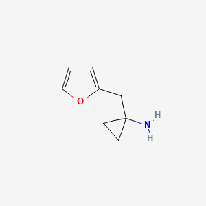 molecular formula C8H11NO B13527214 1-(Furan-2-ylmethyl)cyclopropan-1-amine 