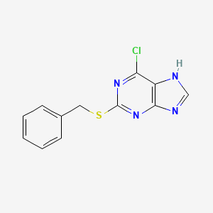 molecular formula C12H9ClN4S B1352737 2-Benzylthio-6-chloropurine CAS No. 51998-91-5