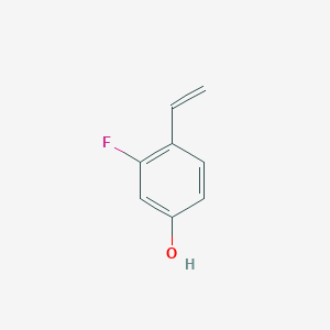 molecular formula C8H7FO B13527407 3-Fluoro-4-vinylphenol 
