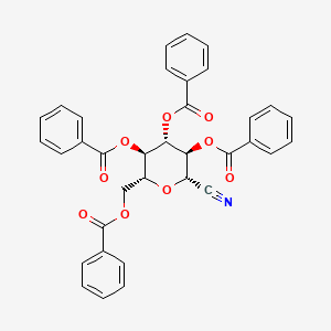 molecular formula C35H27NO9 B1352745 2,3,4,6-Tetra-O-benzoyl-b-D-glucopyranosyl cyanide CAS No. 286369-05-9