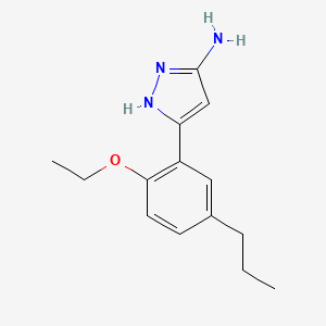 molecular formula C14H19N3O B1352757 3-(2-ethoxy-5-propylphenyl)-1H-pyrazol-5-amine CAS No. 501903-52-2