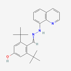 molecular formula C24H29N3O B1352763 2,6-di(tert-butyl)-4-hydroxybenzenecarbaldehyde N-(8-quinolinyl)hydrazone 