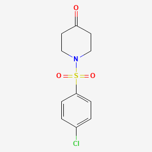 molecular formula C11H12ClNO3S B1352766 1-[(4-chlorophenyl)sulfonyl]tetrahydro-4(1H)-pyridinone CAS No. 156634-92-3
