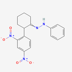 molecular formula C18H18N4O4 B1352769 N-[[2-(2,4-dinitrophenyl)cyclohexylidene]amino]aniline 
