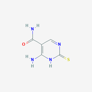 molecular formula C5H6N4OS B1352771 4-氨基-2-硫代嘧啶-5-甲酰胺 CAS No. 89323-11-5